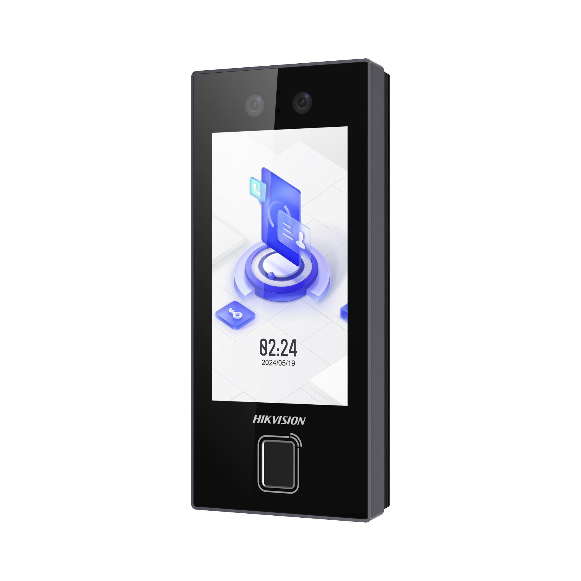 DS-K1T344MBFWX-E1|Terminal Facial Min Moe con LECTOR DE HUELLAS y Tarjetas MIFARE / 3000 Rostros / 3000 Huellas / Pantalla 4.5" / Administrable en la Nube con HikConnect Teams / Exterior IP65 / PoE / WiFi